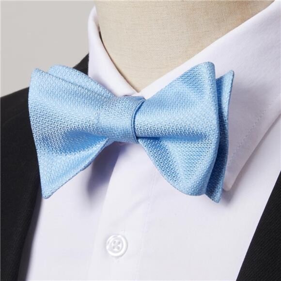 Bow Ties for Men E-01 Light Blue - Picture 5 of 6
